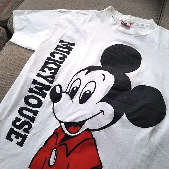 Vintage 1980's Mickey Mouse Shirt, Oversized, Disney World Screen Printed Tee - Picture 2 of 10